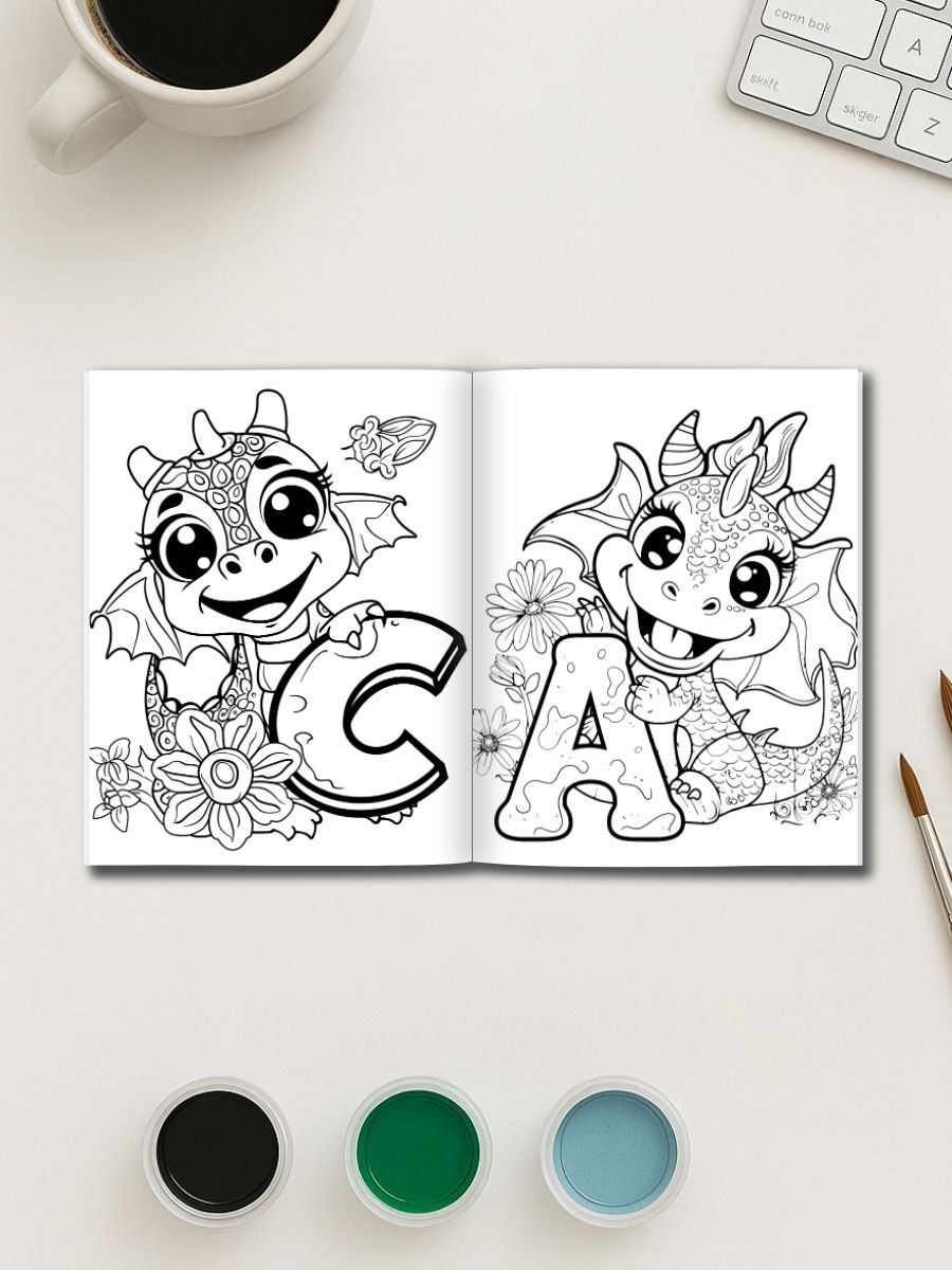 Dragon ABC – 36 Alphabet & Number Pages with Dragons - Image 2
